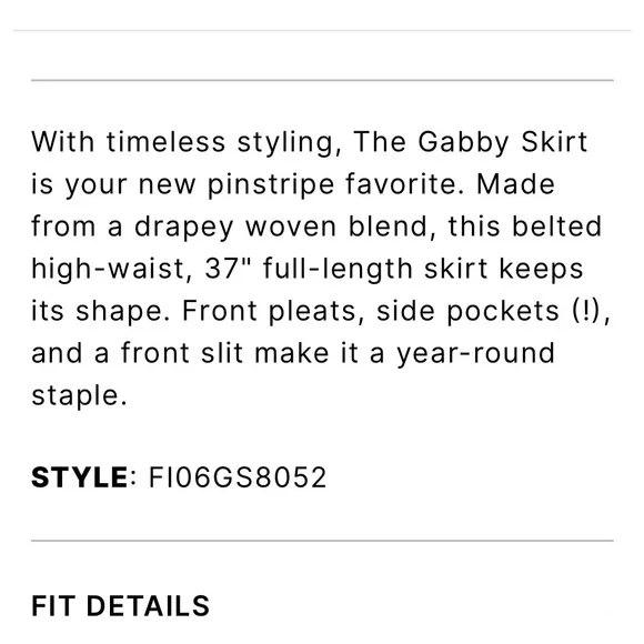 NEW FAVORITE DAUGHTER the gabby maxi skirt in Navy Pinstripe size 2 - Picture 8 of 15